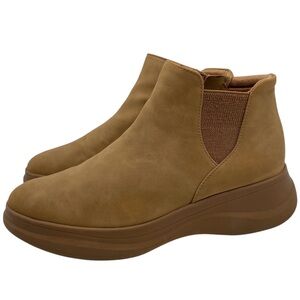 Naturalizer Womens Shoes Genn Swerve Boots Sz 6.5 Brown Ankle Zip Casual Comfort